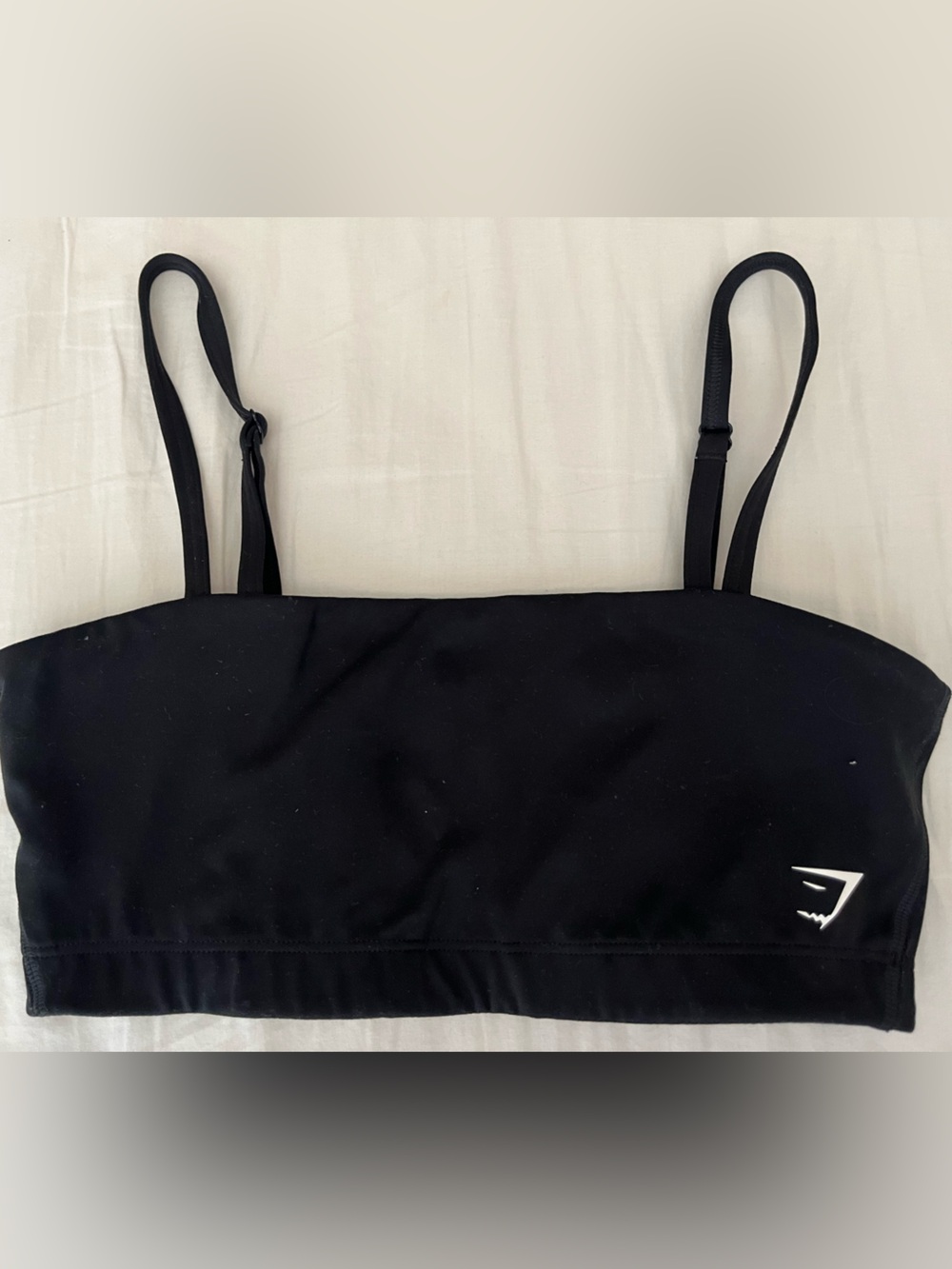 Gymshark Black Seamless Thin-Strap Crop Sports Bra
